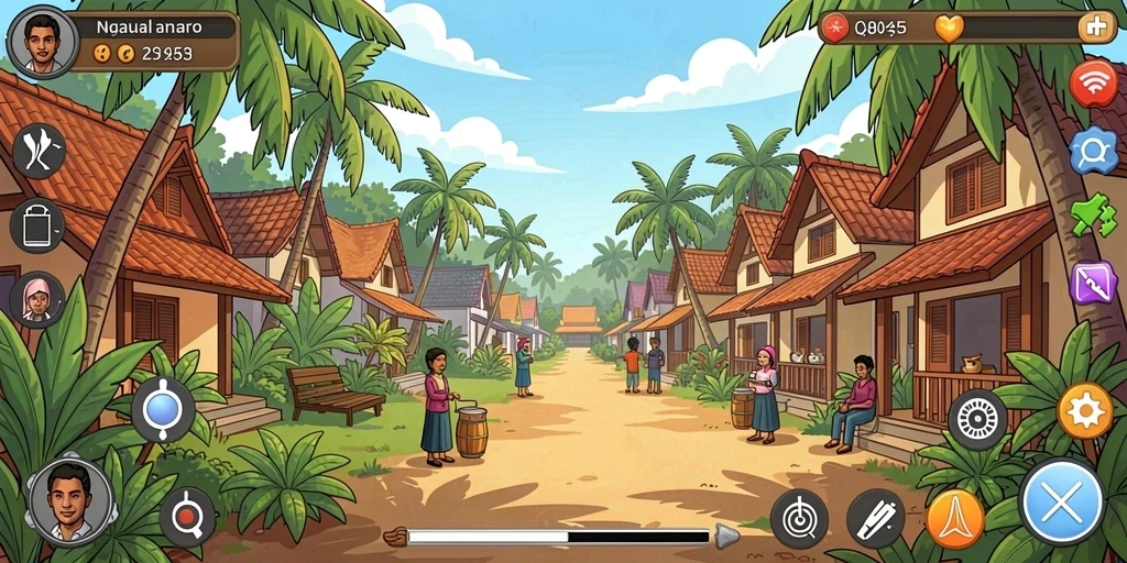 33l - Screenshot memperlihatkan grafis level yang berwarna-warni dan detail.